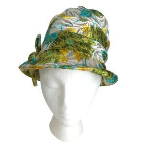 Vintage Multicolor Lurex Beehive Turban Bubble Swirl Cap Hat
